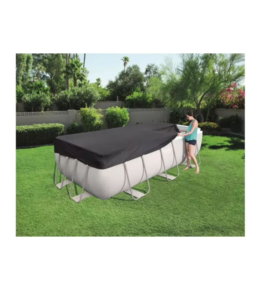 Piscine-Bestway Telo di copertura per piscina rettangolare da 400 cm "power steel frame" - cod. 58232