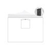 Coperture Per Esterno E Accessori- Telo laterale con finestra per gazebo riviera in tessuto impermeabile e anti uv bianco 3x3 m