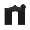 Sale Telo laterale con porta avvolgibile per gazebo riviera in tessuto impermeabile e anti uv nero 3x3 m Coperture Per Esterno E Accessori