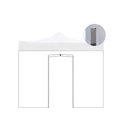 Sale Telo laterale con porta avvolgibile per gazebo riviera in tessuto impermeabile e anti uv bianco 3x4,5 m Coperture Per Esterno E Accessori