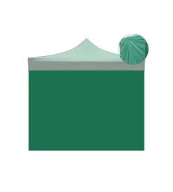 Coperture Per Esterno E Accessori- Telo laterale per gazebo riviera in tessuto impermeabile e anti uv verde 3x3 m