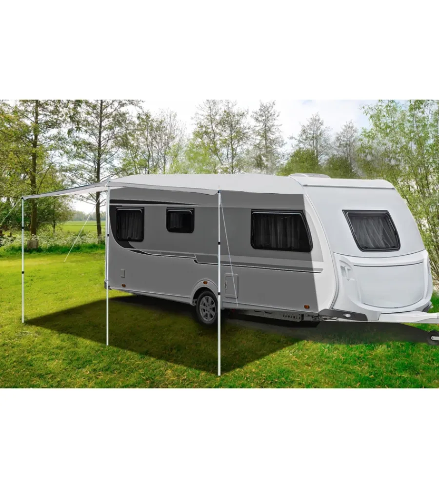 Outlet Telo ombreggiante per caravan "carashade" in acciaio e poliestere 300x240 cm. Campeggio