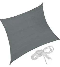 Outlet Telo parasole quadrato in poliestere grigio 3x3 m Coperture Per Esterno E Accessori