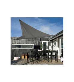 Outlet Telo parasole triangolare in poliestere grigio 3x3x3 m Coperture Per Esterno E Accessori