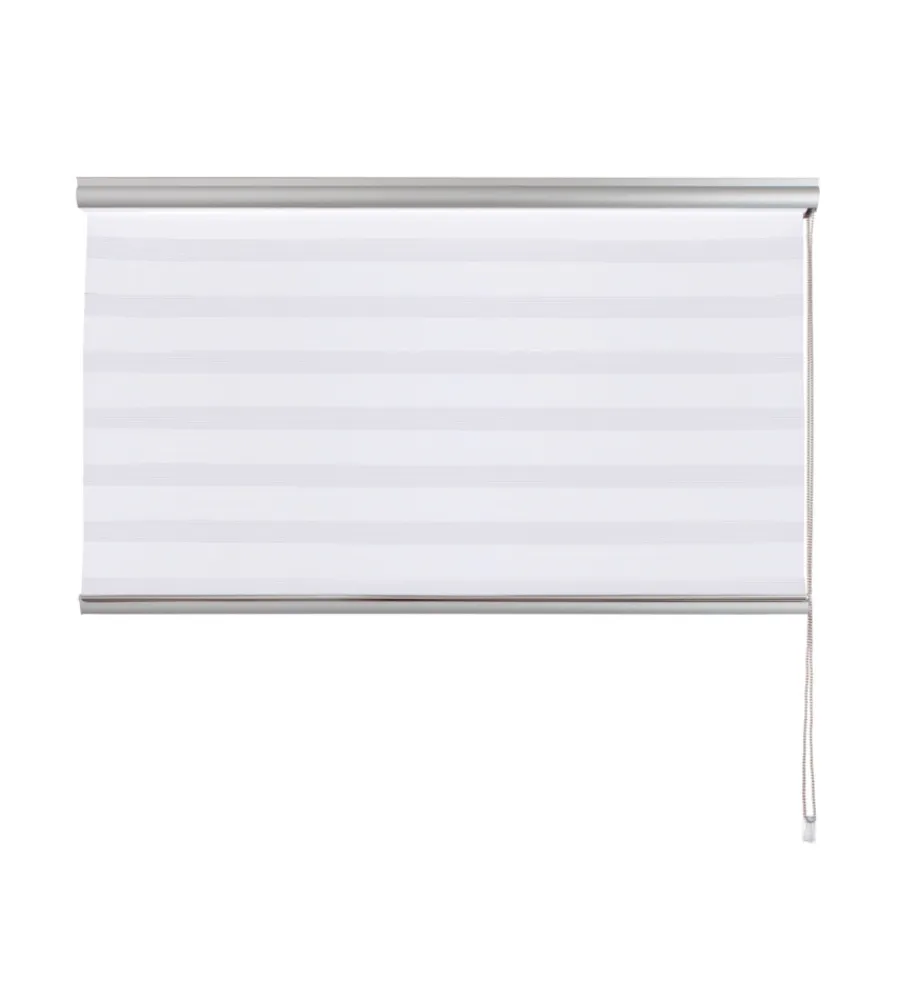 Tessile D'Arredo- Tenda a rullo doppia "platinum" bianco, 80x250 cm