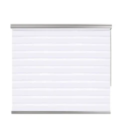 Tessile D'Arredo|Tenda a rullo doppia "platinum" bianco, 100x250 cm
