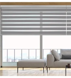 Hot Tenda a rullo doppia "platinum" argento 200x250 cm Tessile D'Arredo