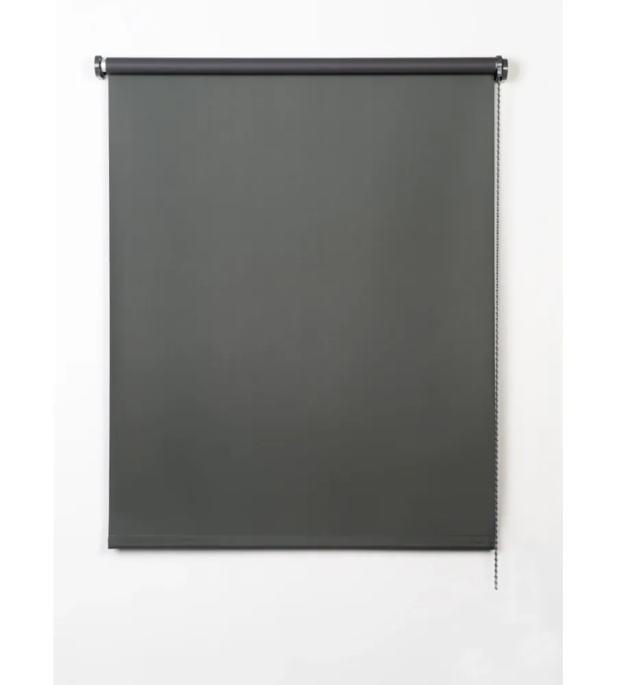 Tessile D'Arredo- Tenda a rullo roll-up oscurante grigio grafito, 60x180 cm