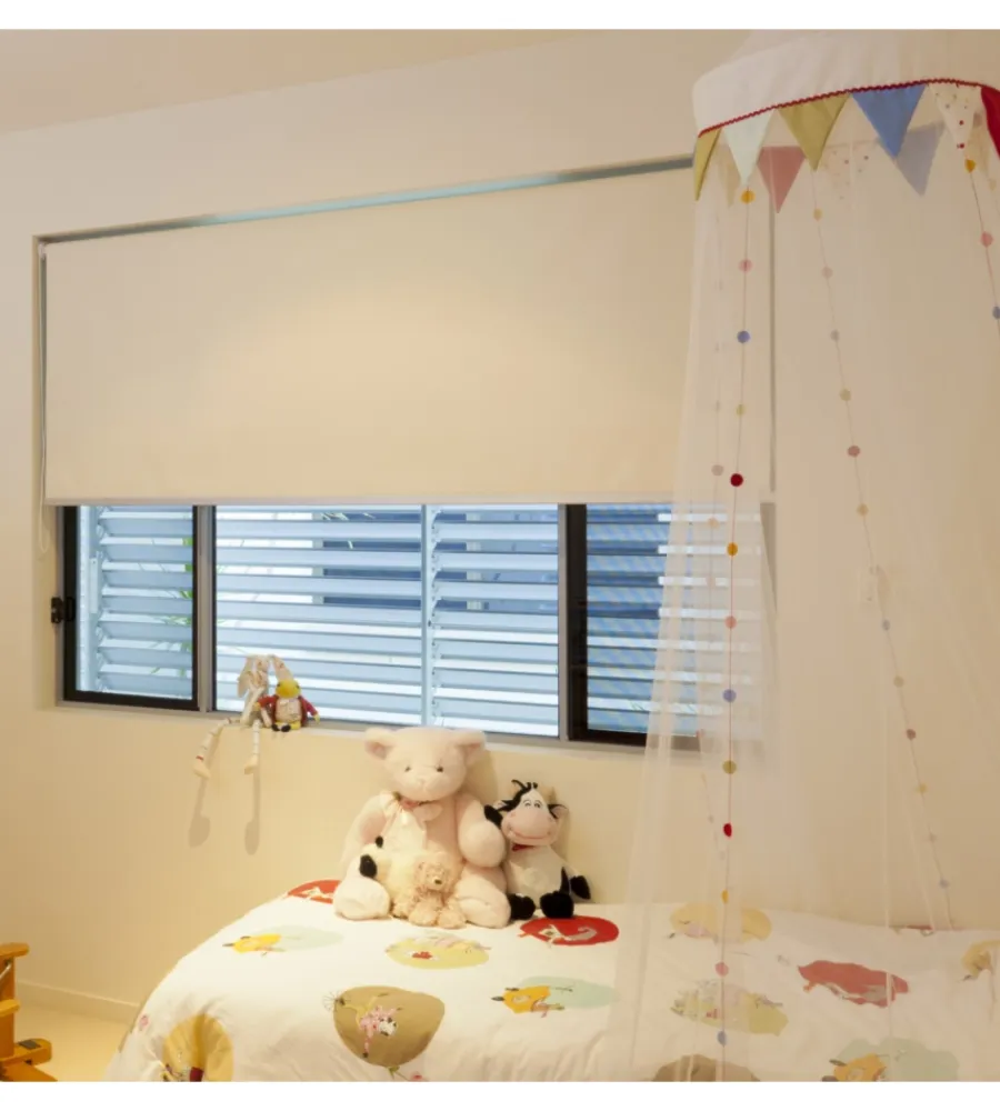 Tessile D'Arredo- Tenda a rullo roll-up oscurante avorio, 120x180 cm
