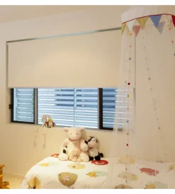 Tessile D'Arredo- Tenda a rullo roll-up oscurante avorio, 80x180 cm