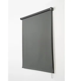 Tessile D'Arredo|Tenda a rullo roll-up oscurante grigio grafito, 80x250 cm