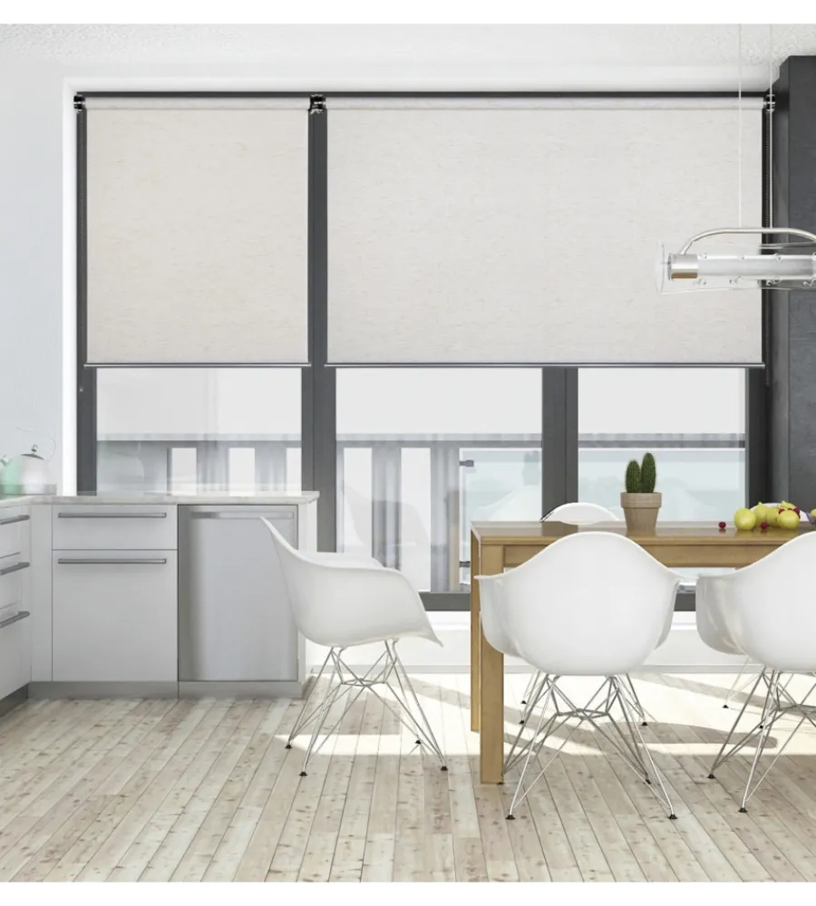 Tessile D'Arredo- Tenda a rullo semifiltrante lino, 120x250 cm