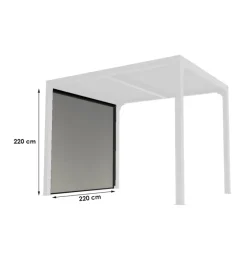Sale Tenda accessoria con binario per pergola bioclimatica da esterno 