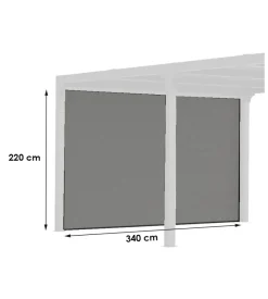 Clearance Tenda accessoria con binario per pergola bioclimatica da esterno 