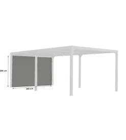 Clearance Tenda accessoria con binario per pergola bioclimatica da esterno 