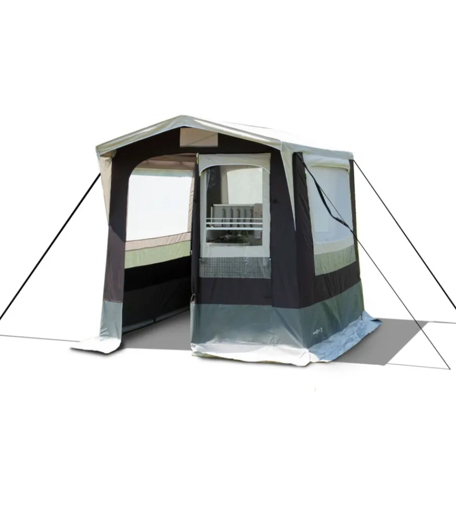 Campeggio-Brunner Tenda cucina da campeggio "gusto ii ng" grigio 200x150x195/215 cm