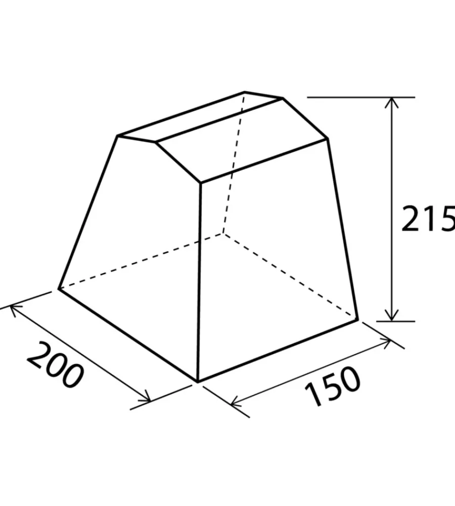 Campeggio-Brunner Tenda cucina da campeggio "gusto ii ng" grigio 200x150x195/215 cm