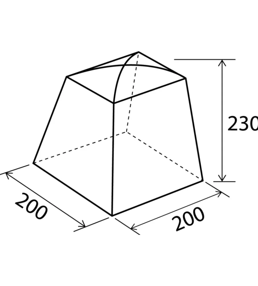 Brunner Campeggio|Tenda cucina da campeggio "chef ii outdoor" 200x200x190/230 cm