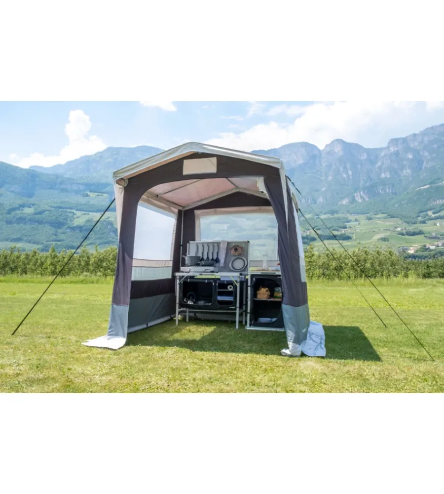 Campeggio-Brunner Tenda cucina da campeggio "gusto i ng" grigio 150x150x195/215 cm