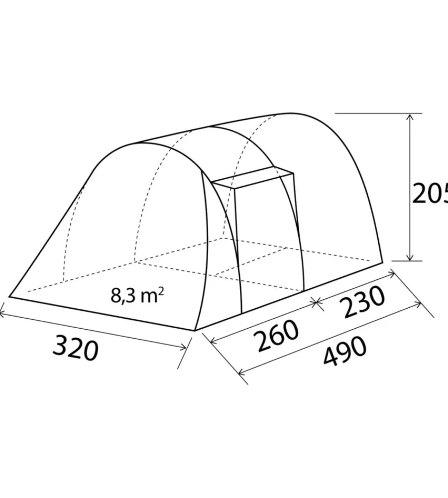 Campeggio-Brunner Tenda da campeggio "arqus outdoor 5" 300x200x195 cm