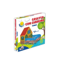 Giochi E Casette Bimbo|Tenda da esterno per bambini modello casetta con giardino, 150x90x110 cm