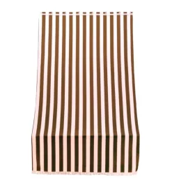 Coperture Per Esterno E Accessori- Tenda da sole con anelli per porta essenza righe marrone h 250x140 cm