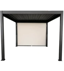 Coperture Per Esterno E Accessori-EuroGarden Tenda laterale oscurante per pergola bioclimatica "atena ed era" in textilene ecrù lato 3 mt