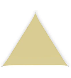 Coperture Per Esterno E Accessori- Tenda vela da esterno triangolare ombreggiante essenza in poliestere colore beige, 3,6x3,6x3,6 metri