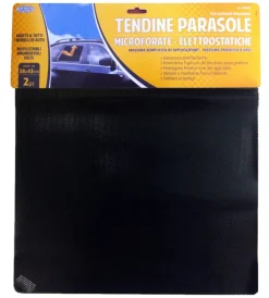 Auto Interno|Tendine elettrostatiche microforate per auto nero 38x43 cm