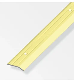 Alfer aluminium Ferramenta Per Mobili E Infissi|Terminale 30x5 alluminio ottonato forato - 2 metri.