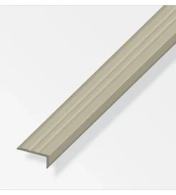 Alfer aluminium Ferramenta Per Mobili E Infissi|Terminale 25x11 pvc beige-marrone - 1 metro.