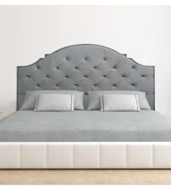 Letti E Comodini- Testiera matrimoniale adesiva "elegant" grigio 78x165 cm
