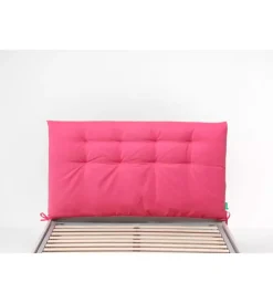 Clearance Testiera piazza e mezza in tessuto trapuntato "soffy" fucsia 120 cm Letti E Comodini
