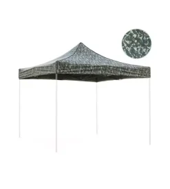 Coperture Per Esterno E Accessori- Tetto per gazebo riviera in tessuto impermeabile e anti uv verde effetto militare 3x3 m