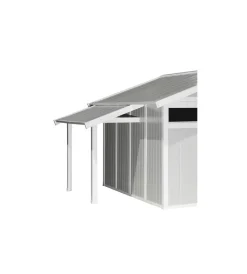 Grosfillex Casette Da Giardino|Tettoia laterale in pvc per abitazioni e casette deco e utility da 7,5 e 11 m² - cod. 22500136