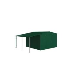 Casette Da Giardino|Tettoia laterale per casetta da giardino biohort "europa mis. 6/7" colore verde scuro metallizzato, 42060