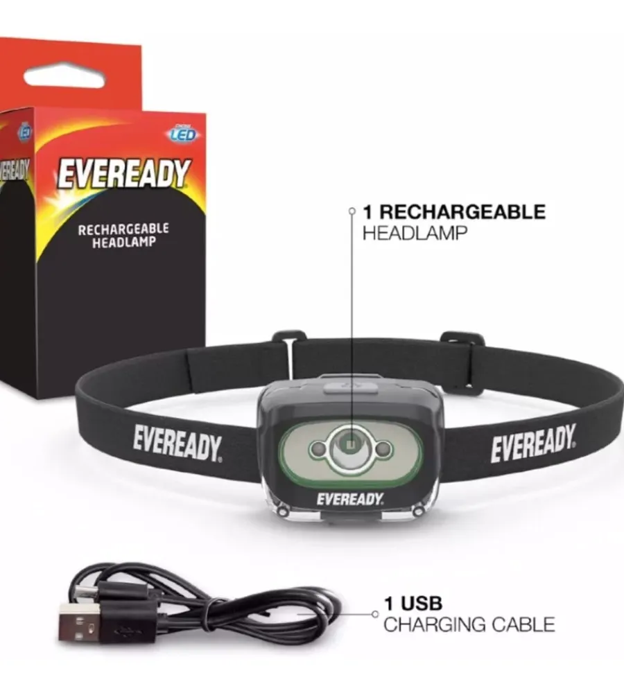 Illuminazione Per Interno-Energizer Torcia da testa eveready value rechargeable headlight -