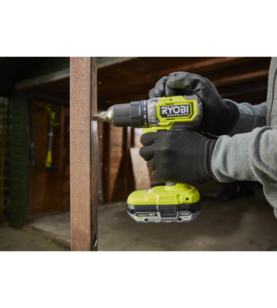 Trapani E Avvitatori-Ryobi Trapano a percussione a batteria "rpd18bl1-0" 18v, solo corpo macchina