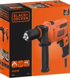 Trapani E Avvitatori-Black+Decker Trapano a percussione elettrico 