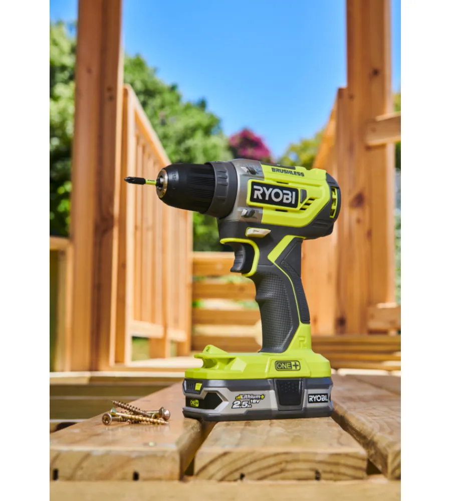 Trapani E Avvitatori-Ryobi Trapano avvitatore a batteria "r18dd5-0" 18v, solo corpo macchina