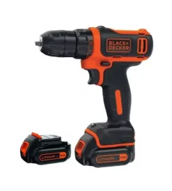 Trapani E Avvitatori-Black+Decker Trapano avvitatore a batteria compatto "bdcdd12kb-qw" 2 batterie 10,8v 1,5ah