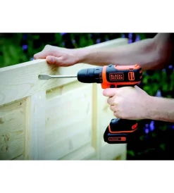 Trapani E Avvitatori-Black+Decker Trapano avvitatore a batteria compatto 