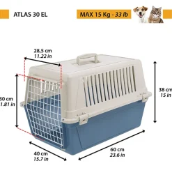 Trasportini Per Cane-Ferplast Trasportino atlas 30 blu avio -