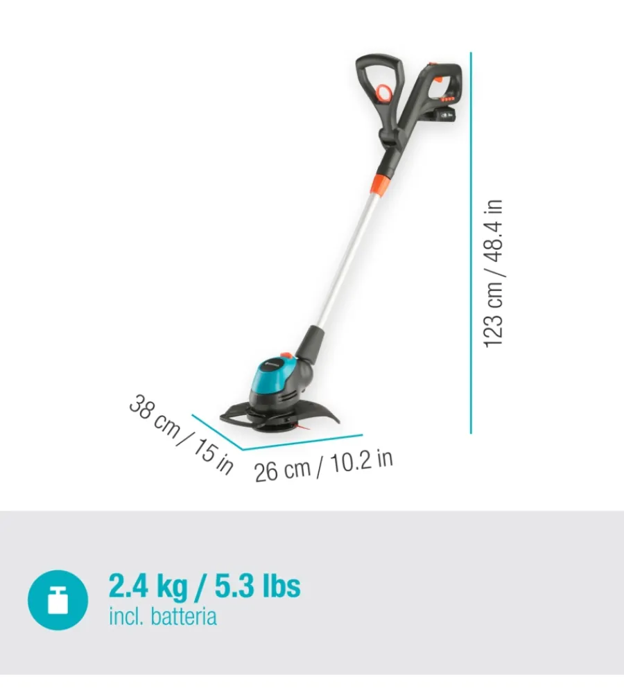 Gardena Decespugliatori|Trimmer a batteria "easy cut 23" 18v 2ah e caricabatterie