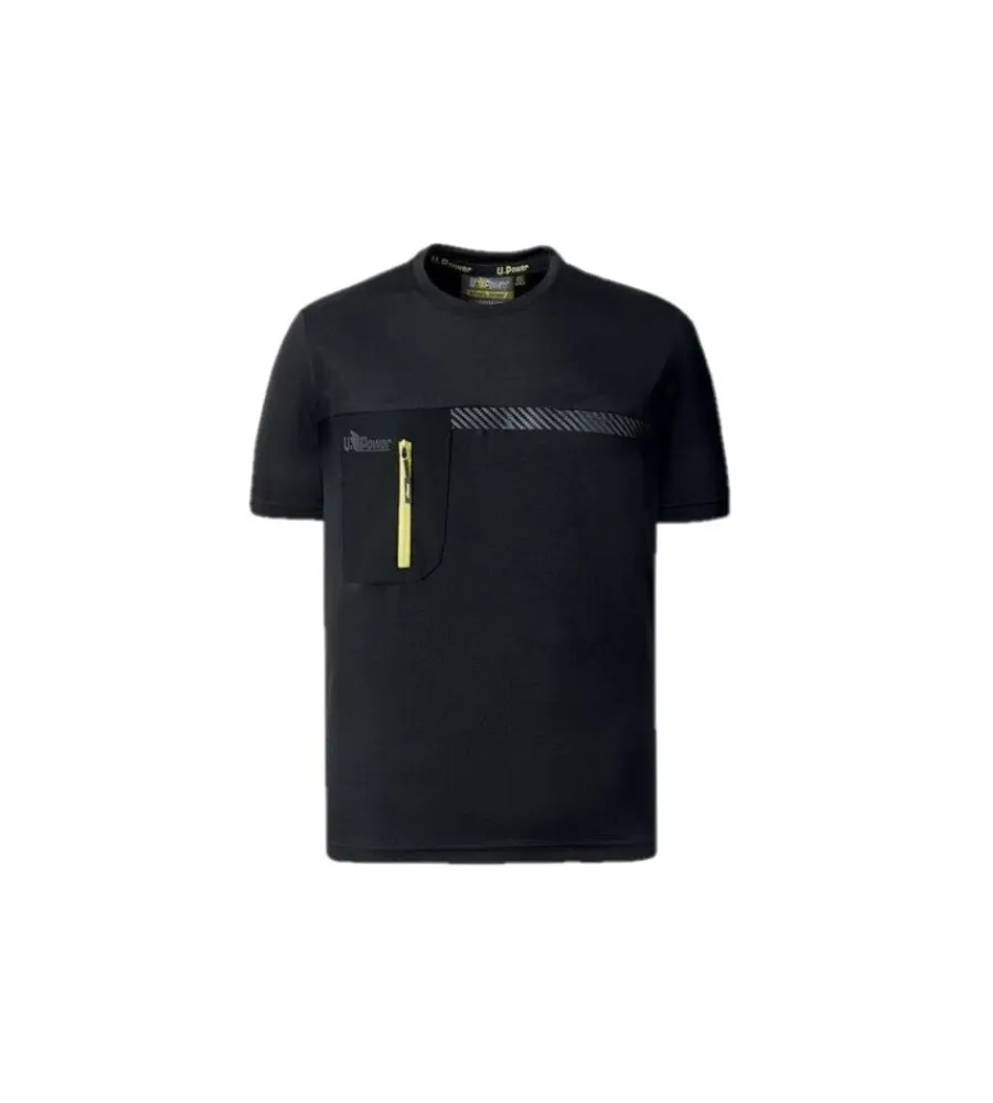 T-Shirt E Camicie|T-Shirt E Camicie-U-Power T-shirt da lavoro "cristal black carbon" nero tg xxl