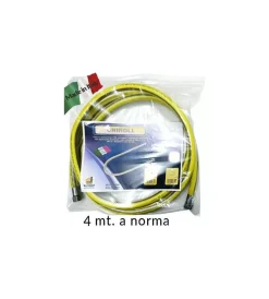 Accessori Gas- Tubo flessibile gas 4 metri 1/2 mf inox a norma en 15266 per piano cottura/cucina uniroll