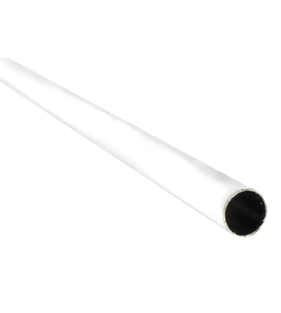 Ferramenta Per Mobili E Infissi- Tubo per armadi tondo rivestito - 90 cm. - bianco