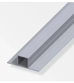 Officina E Garage-Alfer aluminium Tubo quadrato 23.5 2l 180° alluminio - 1 metro.
