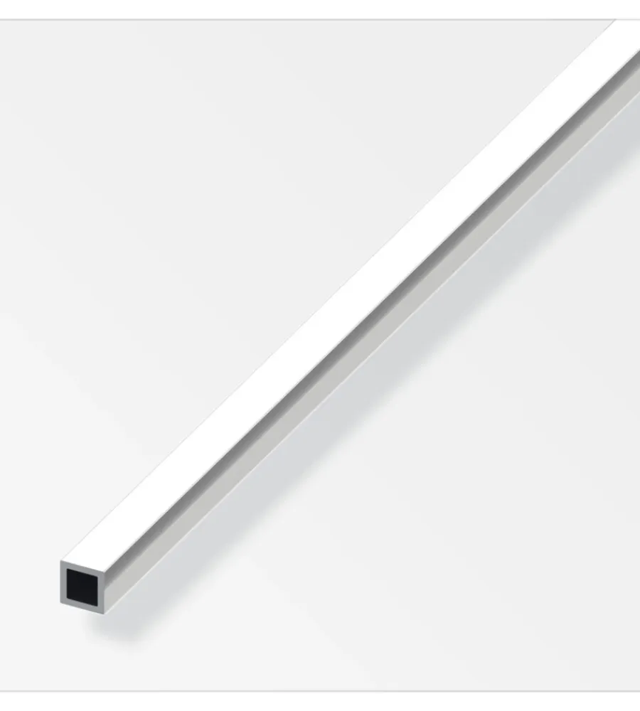 Ferramenta Per Mobili E Infissi-Alfer aluminium Tubo quadrato alluminio 15x15 bril.- 1 metro.