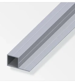Ferramenta Per Mobili E Infissi-Alfer aluminium Tubo quadrato 19.5x37,5 alluminio naturale - 1 metro.